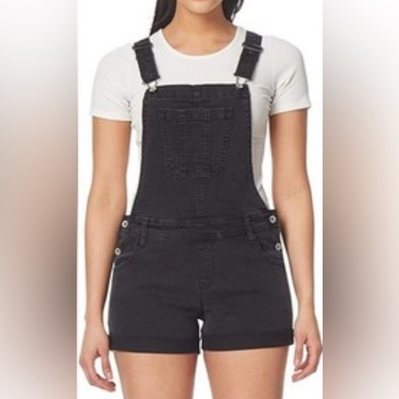 Wallflower Black Denim Overalls Size S - Picture 1 of 11
